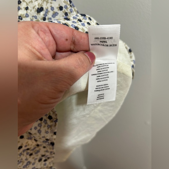 Rails Pippa Watercolour  buds Blue and Cream Floral baby doll dress Size M - Picture 6 of 11